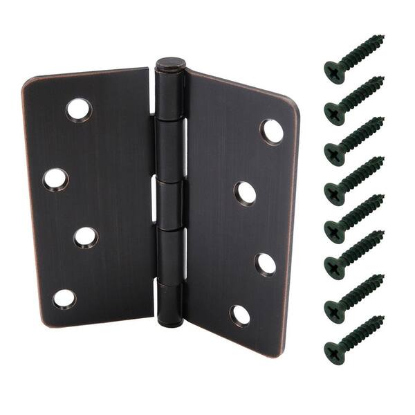 Everbilt 4 in. x 1/4 in. Radius OilRubbed Bronze SqueakFree Door