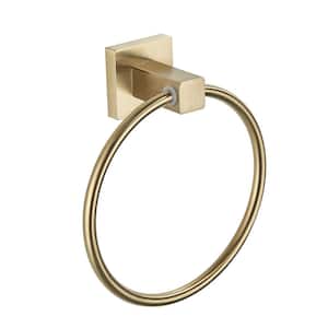 Bathroom Towel Ring Wall Mounted In Gold