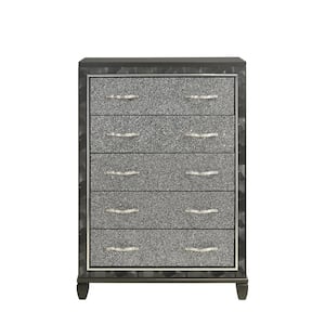 New Classic Furniture Radiance Black Pearl 5-Drawer 39 in. Chest of Drawers