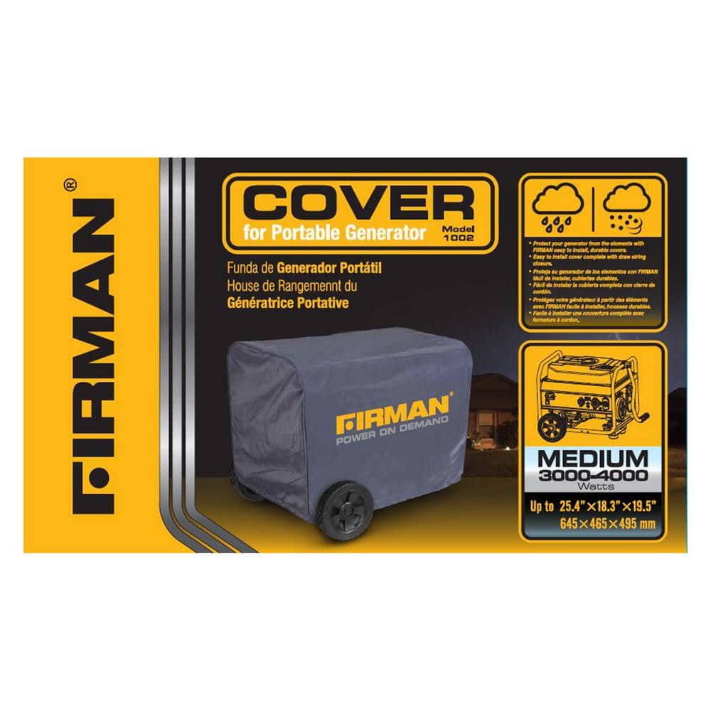 Medium Black Heavy-Duty Vinyl Generator Cover