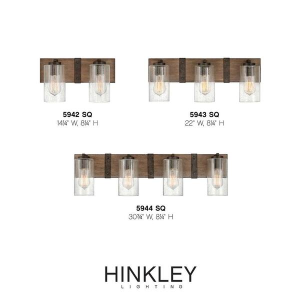 HINKLEY - Sawyer 30.75 in. 4-Light Sequoia Vanity Light