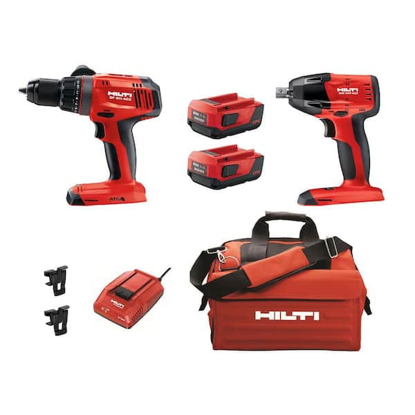 Hilti 22-Volt Lithium-Ion Keyless Chuck Cordless Hammer Drill Driver/1/2 in. Impact Wrench Combo Kit (2-Tool)