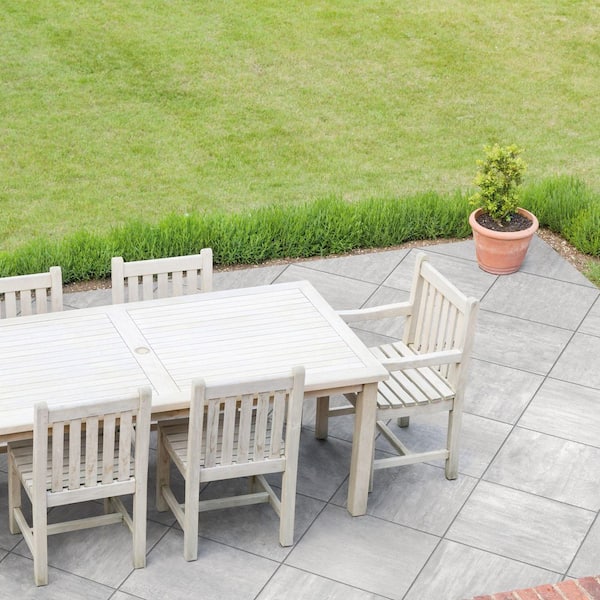 Corso Italia Sample - Pietra Chrome 6 in. x 6 in. x 0.75 in. Concrete Look Porcelain Paver