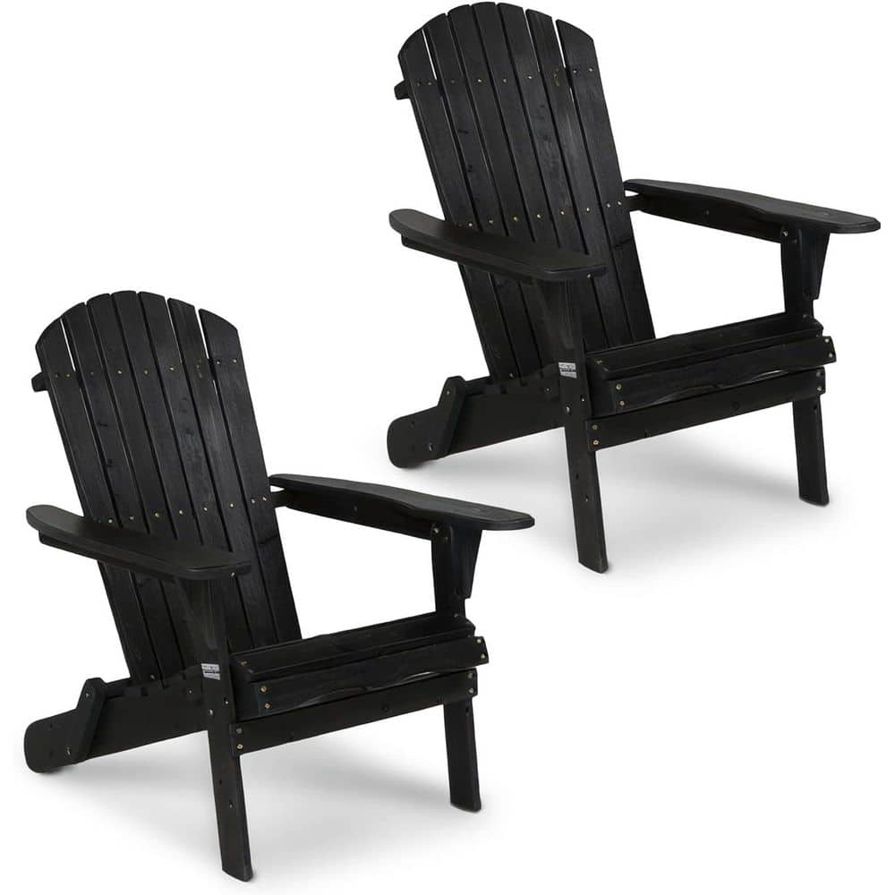 Black Folding Wood Adirondack Chair (2-Pack) price history on PriceWatchPro