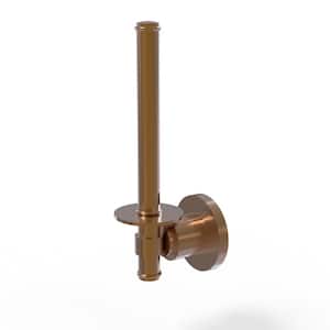 Washington Square Collection Upright Single Post Toilet Paper Holder in Brushed Bronze