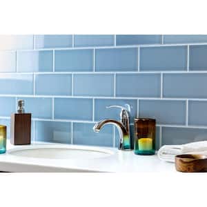 Magnitude Blue 4 in. x 8 in. x 7.5mm Polished Ceramic Subway Wall Tile (68 pieces / 14.63 sq. ft. / box)
