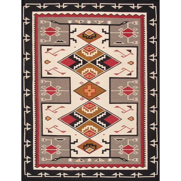 Tuscany Ivory/Multi 8 ft. x 10 ft. Geomatric Area Rug