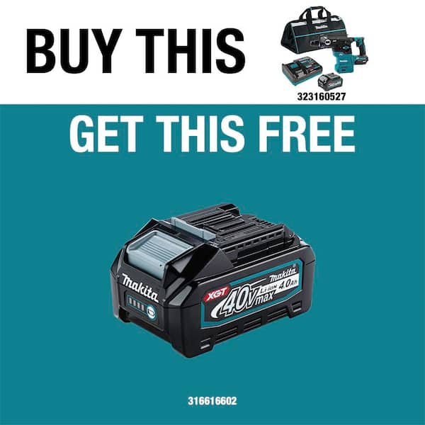 40V max XGT Brushless Cordless 1-3/16 in. Rotary Hammer Kit, AFT, AWS Capable (4.0Ah)