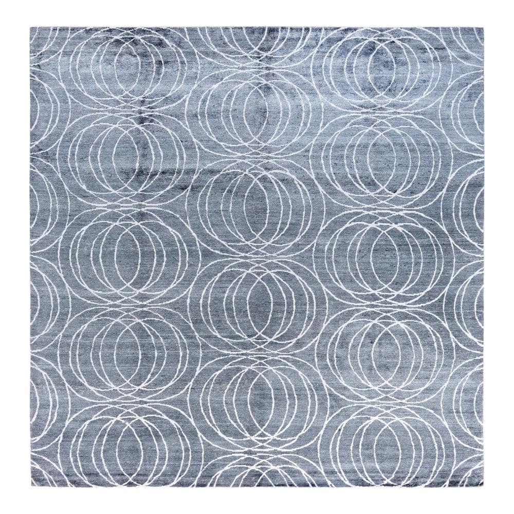 Modern-Contemporary Gray 8 X 10 Hand-Knotted Silk Indoor Area Rug price history on PriceWatchPro
