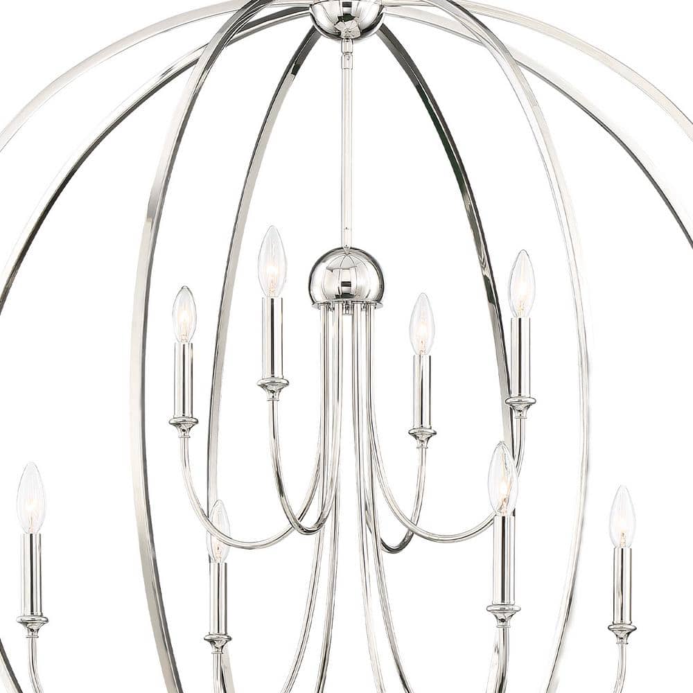 Sylvan Elegance 8-Light Polished Nickel & Crystal Chandelier