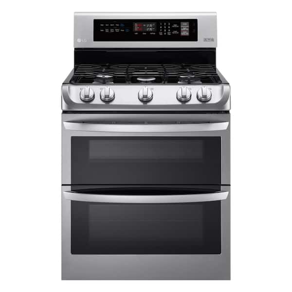 LG 6.9 cu. ft. Double Oven Gas Range with ProBake Convection Oven and EasyClean in Stainless Steel