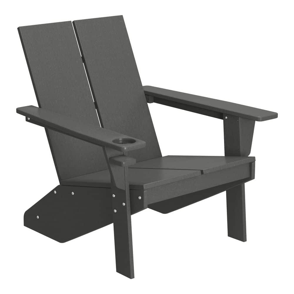 Coastin Outdoor Patio Weather Resistant Modern Poly Plastic Gray Adirondack Chair price history on PriceWatchPro