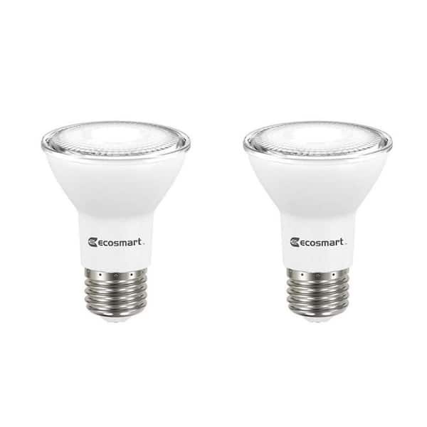 EcoSmart 50-Watt Equivalent PAR20 Dimmable LED Light Bulb Bright White (2-Pack)