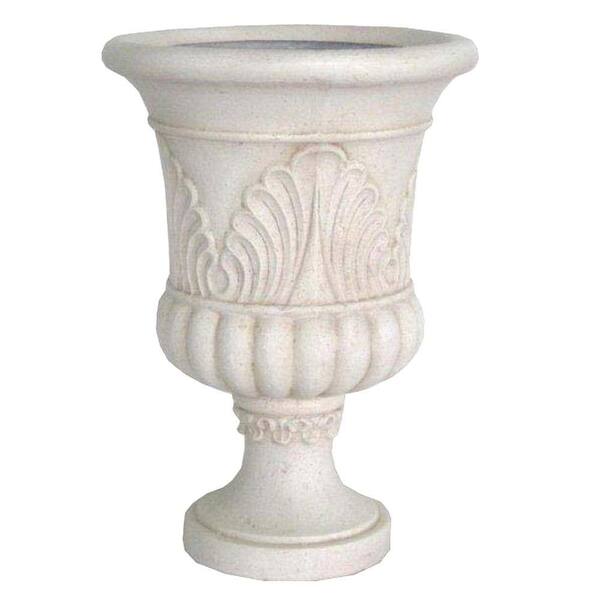 MPG 20 in. x 28 in. Cast Stone French Urn in Aged White