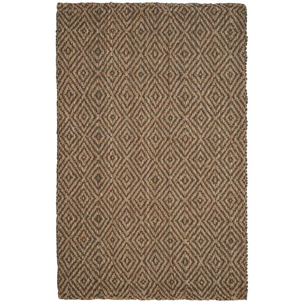 SAFAVIEH Natural Fiber Beige/Gray 4 ft. x 6 ft. Geometric Area Rug