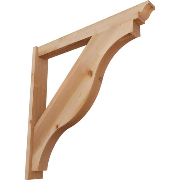 Ekena Millwork 6 in. x 42 in. x 42 in. Fuston Traditional Smooth Western Red Cedar Outlooker