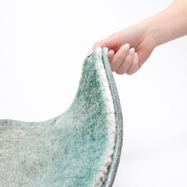 Dream Shag Premium Machine Washable Abstract ADS601 Teal 8 ft. x 10 ft. Area Rug