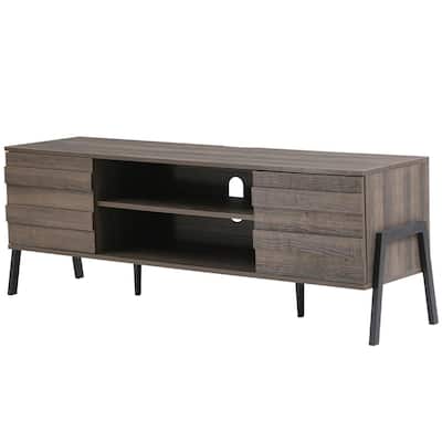 Susana 59.1 in. Brown TV Stand Fits TV's up to 65 in. with Storage