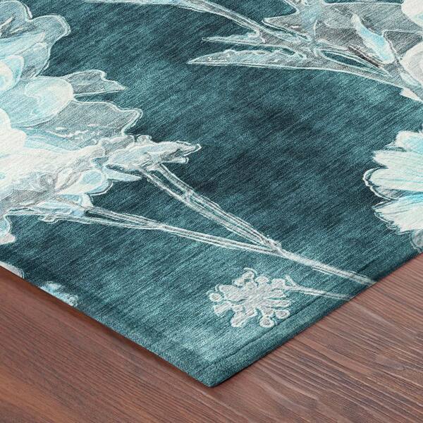 Chantille Machine Washable Indoor/Outdoor Abstract ACN2796 Emerald 10 ft. x 14 ft. Area Rug