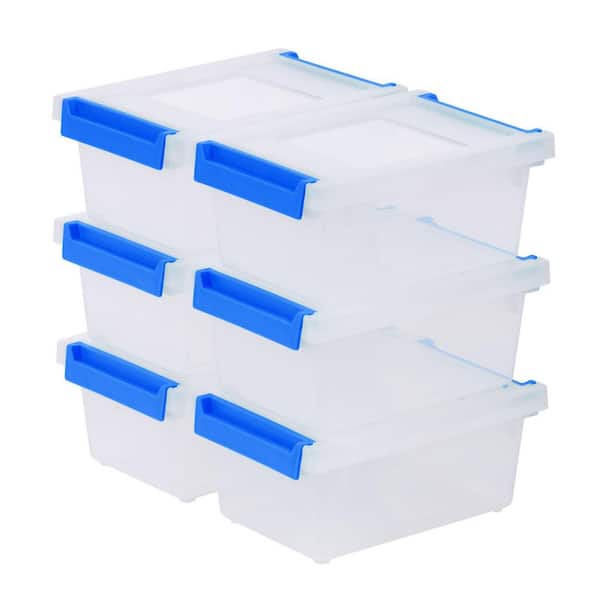 1 qt. Plastic Storage Clip Box, Clear (6-Pack)
