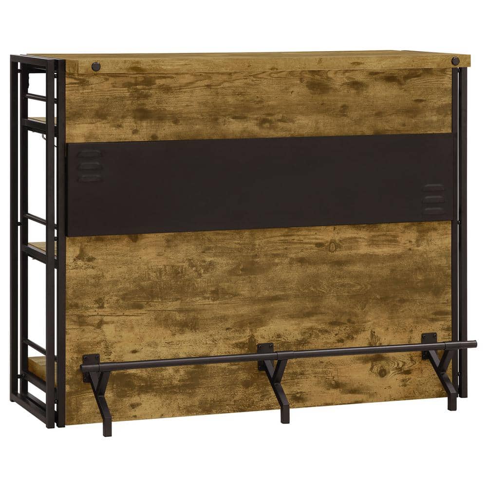 Antique Nutmeg and Dark Bronze Industrial Bar Unit
