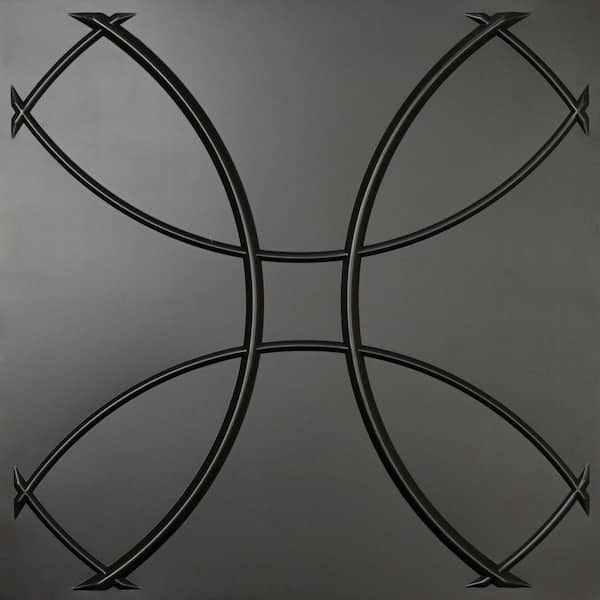 Ceilume Celestial Black Evaluation Sample, Not suitable for installation - 2 ft. x 2 ft. Lay-in or Glue-up Ceiling Panel