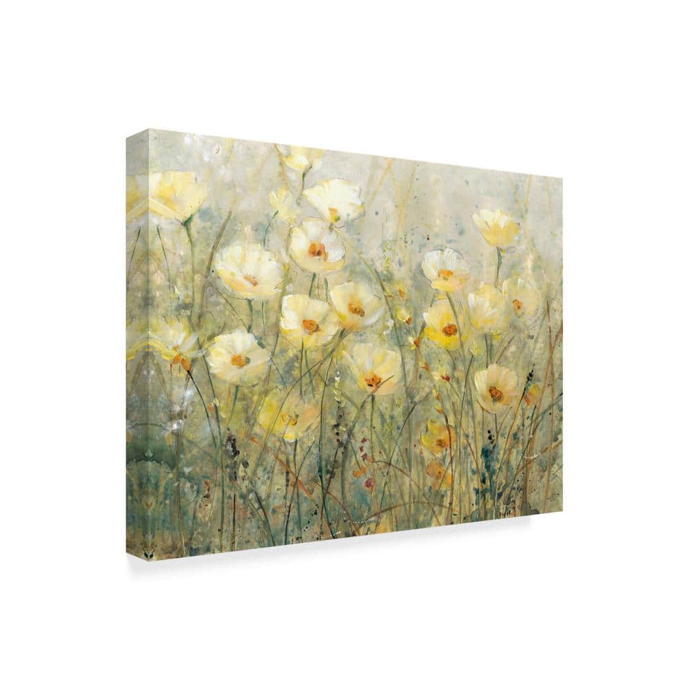 Summer In Bloom I Yellow Floral Canvas Wall Art 24x32