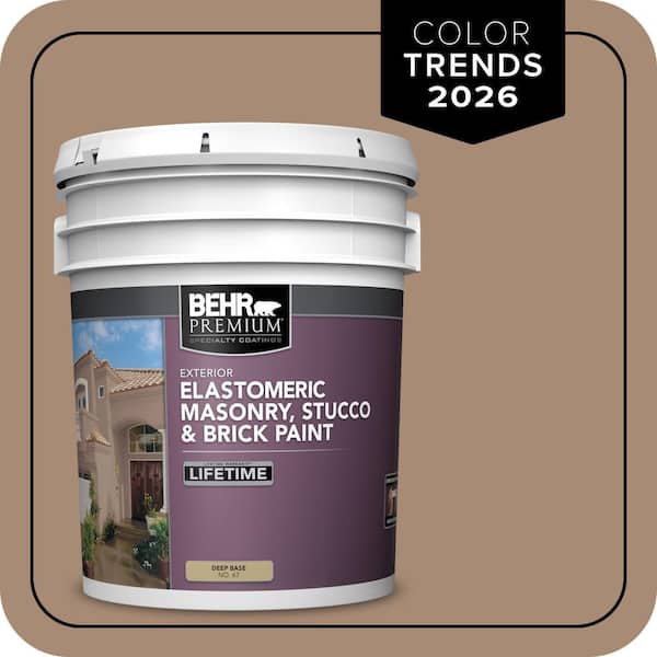 BEHR PREMIUM 5 gal. #N240-5 Rodeo Tan Elastomeric Masonry, Stucco and Brick Exterior Paint