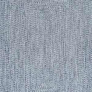 Lefebvre Casual Braided Light Blue 10 ft. Square Indoor/Outdoor Area Rug