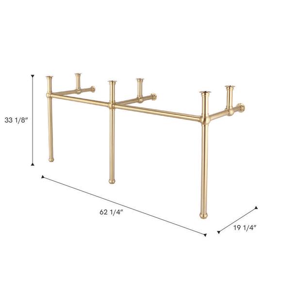 Embassy 72 in. Brass Washstand Legs and Connectors in Satin Gold PVD Embassy 72 in. Brass Washstand Legs and Connectors in Satin Gold PVD