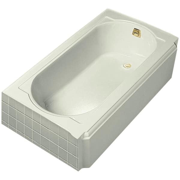 KOHLER Memoirs 5 ft. Right-Hand Drain Cast Iron Soaking Tub in Biscuit