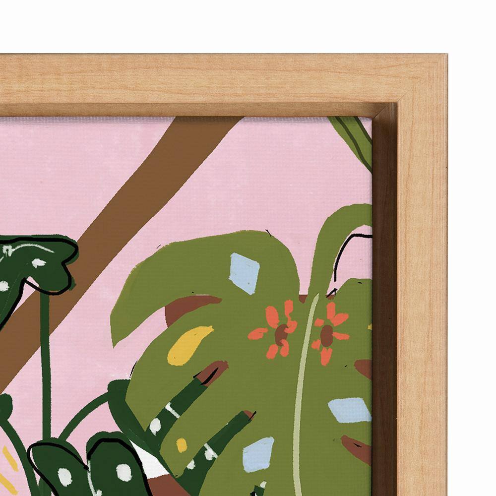 Sylvie Bohemian Stairs Pink and Green Canvas Print
