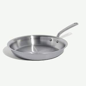 12 in Stainless Steel Clad Fraying Pan