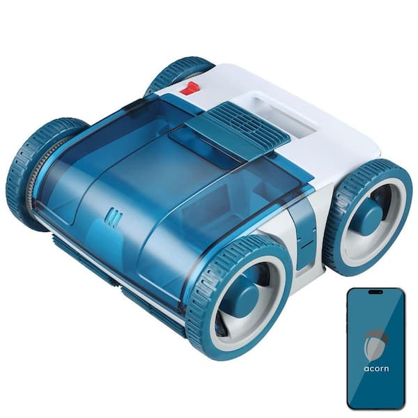 Wheel-Drive Cordless 1,076 sq. ft. Robotic In Ground Swimming Pool Vacuum Cleaner