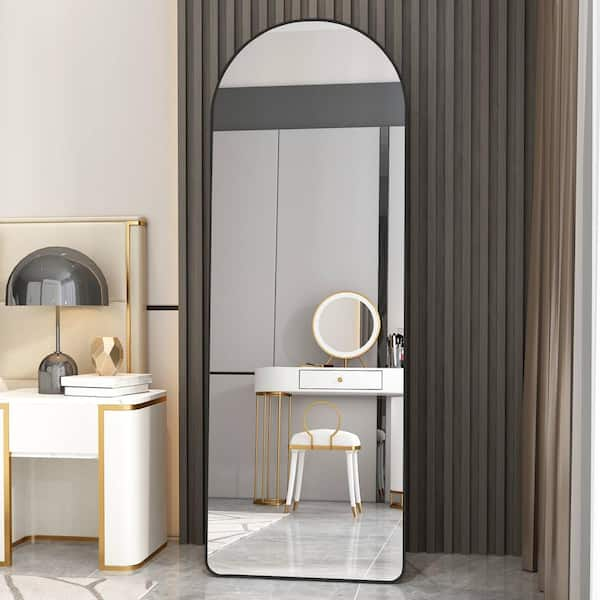 PAPROOS Full Body Mirror with Stand, 59'' x 15.7'' Aluminum Alloy Full  Length Mirror, Wall Mounted Metal Dressing Mirror Bathroom Makeup Mirror,  Large