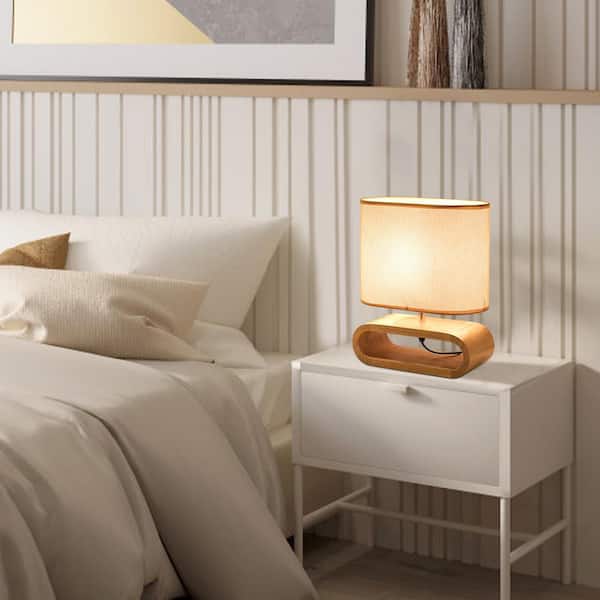Modern Fabric Table Lamp Light Umbrella Shape Nordic Desk Lamp Bedroom  Decor