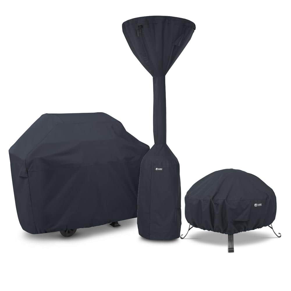 Classic Black Polyester Square Fire Pit Cover, 36 Inch