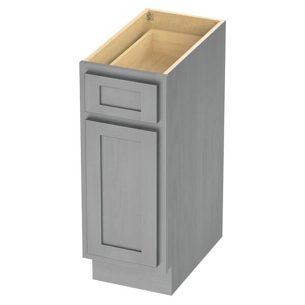 Vanity Art 12 in. W x 21 in. D x 32.5 in. H 1-Drawer Bath Vanity Cabinet without Top in Silver