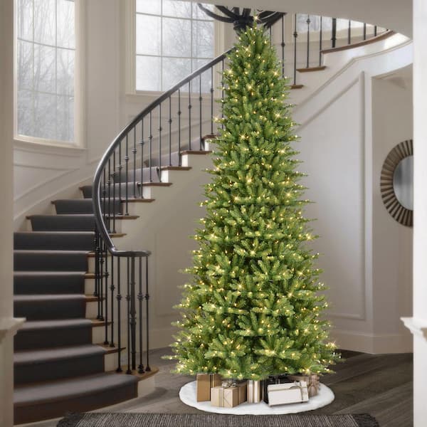 Puleo International 12 ft. Pre-Lit Incandescent Slim Fraser Fir