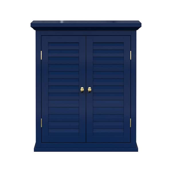 Glancy 7.01 in. W x 20.08 in. D x 24.02 in. H x Bathroom Storage Wall Cabinet in Navy