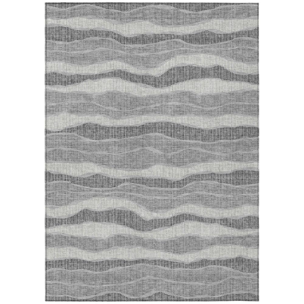 Chantille Machine Washable Indoor/Outdoor Abstract ACN2849 Pewter 9 ft. x 12 ft. Area Rug price history on PriceWatchPro