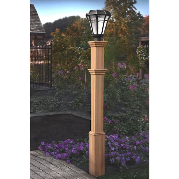6"L x 6"W x 74"H Burton Embossed Vinyl Lamp Post, Brown, VA94431