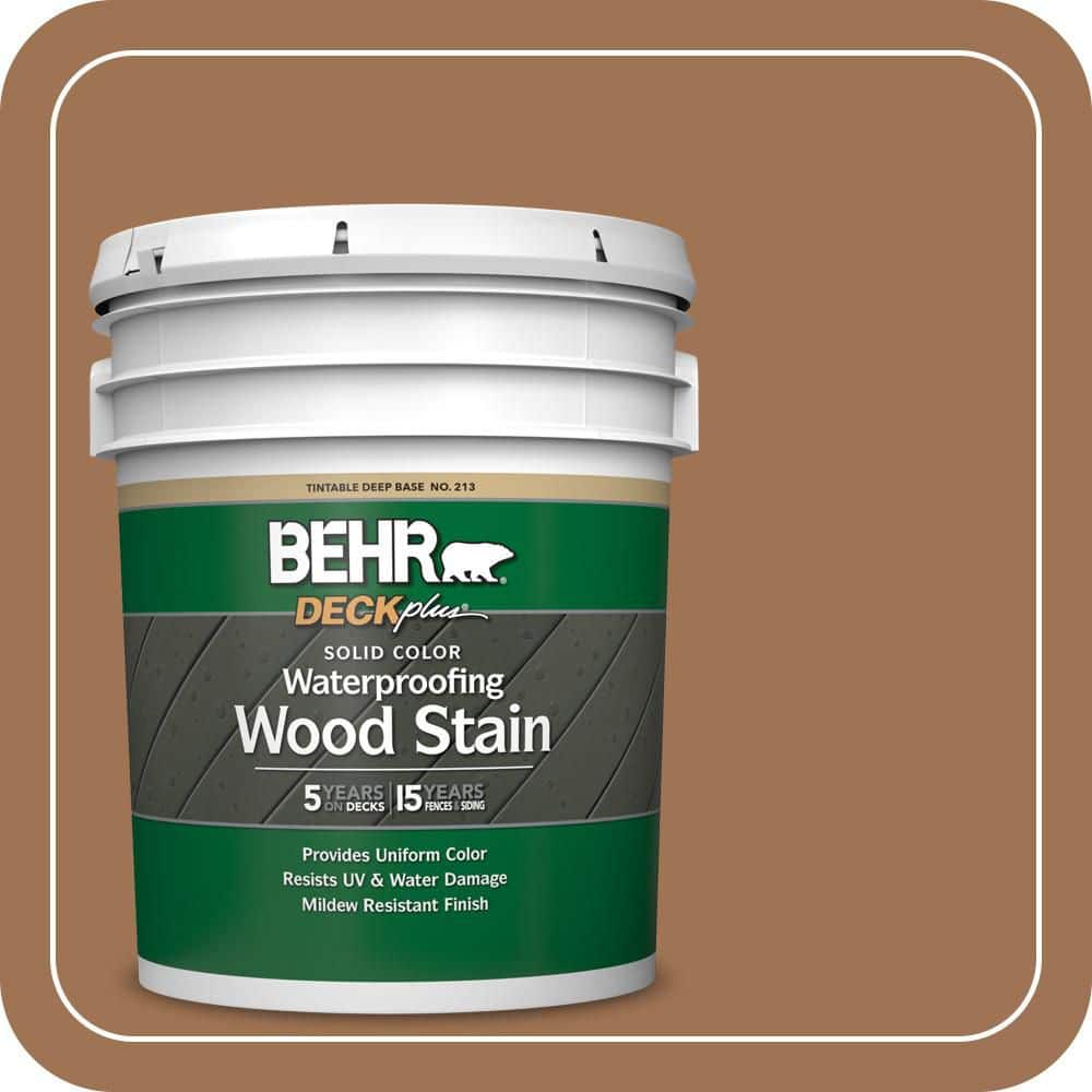 BEHR DECKplus 5 gal. #S240-6 Ranch Brown Solid Color Waterproofing