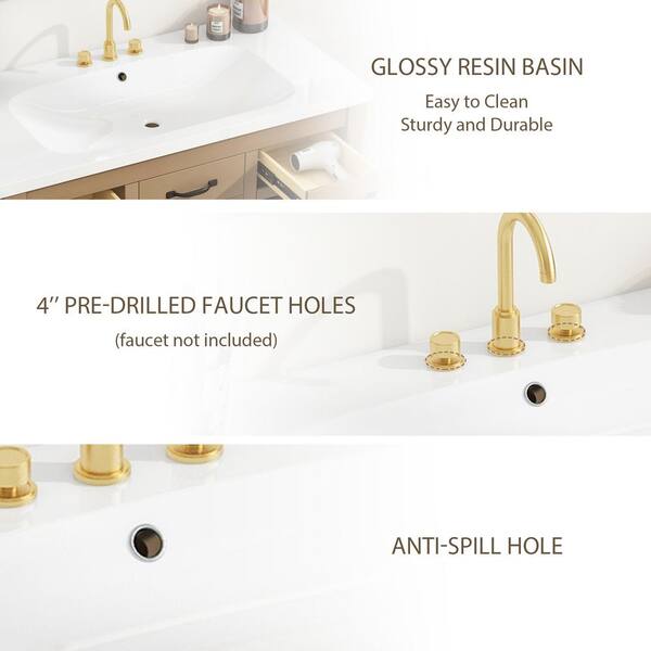 Xzkai 36 in. W x 18 in. D x 34 in. H Single Sink Bath Vanity