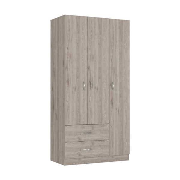 HomeRoots Charlie Light Gray 2 Drawers 35.4 in. Dresser