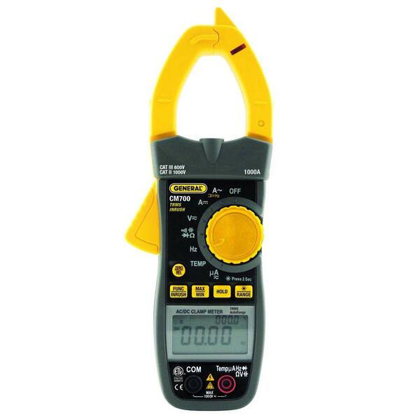 General Tools Heavy Duty 1000-Volt Clamp Meter with 1000 Amp True RMS and Dual Readout