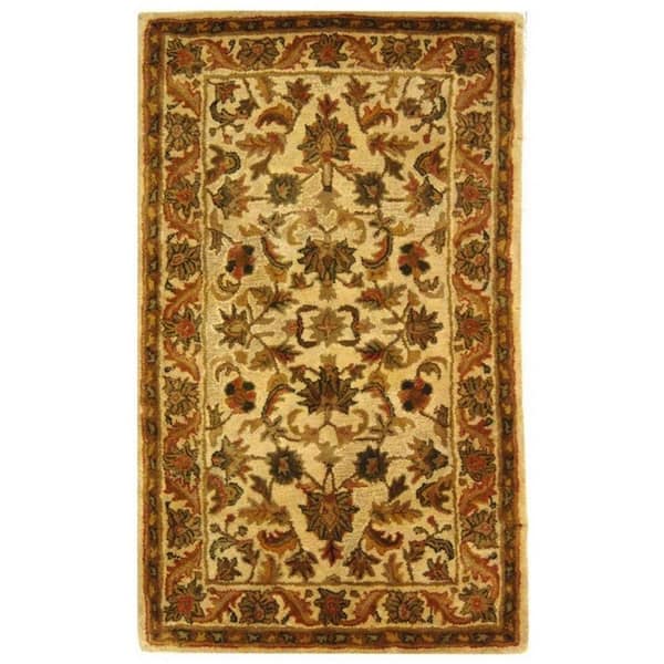 SAFAVIEH Antiquity Gold 4 ft. x 6 ft. Border Floral Solid Area Rug