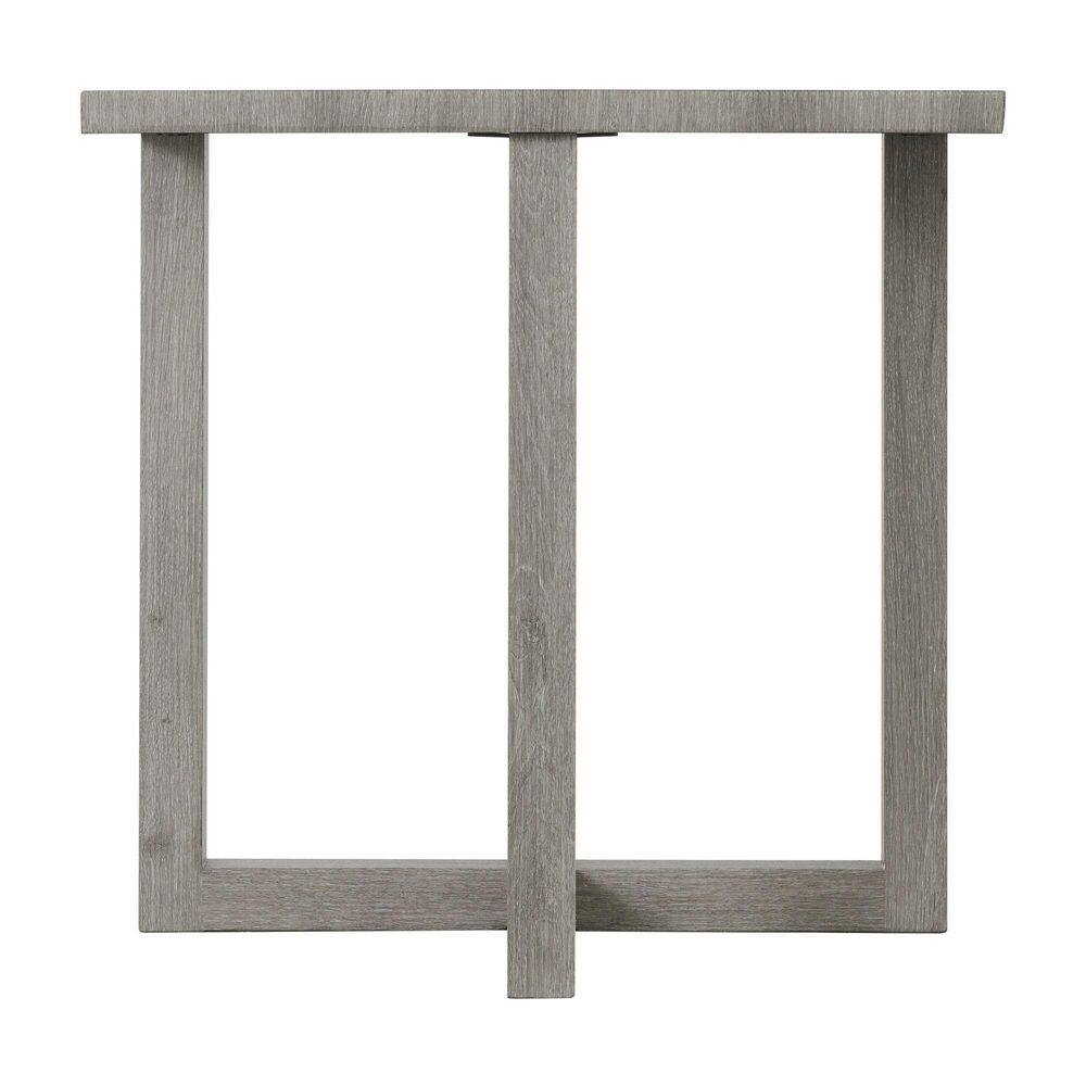Transitional Dawson Square End Table in Weathered Gray Wood