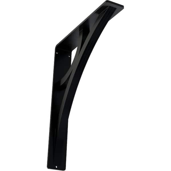 Ekena Millwork 2 in. x 12 in. x 10 in. Wrought Iron Triple Center Brace Galveston Bracket
