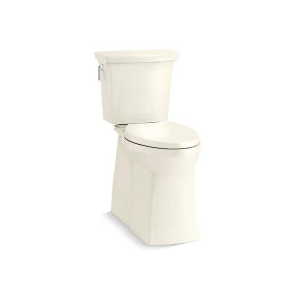 KOHLER Corbelle 12 in. Rough In 2-Piece 1.28 GPF Single Flush Elongated Toilet in Biscuit Seat Not Included